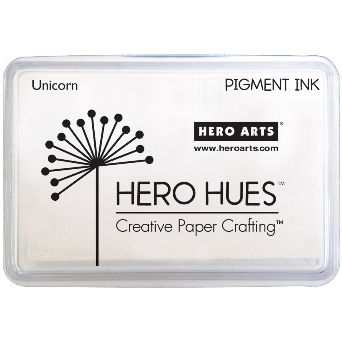 Hero Arts AF249 Hero Hues Ink Pad, White Unicorn Pigment, 3.5" x 2.5