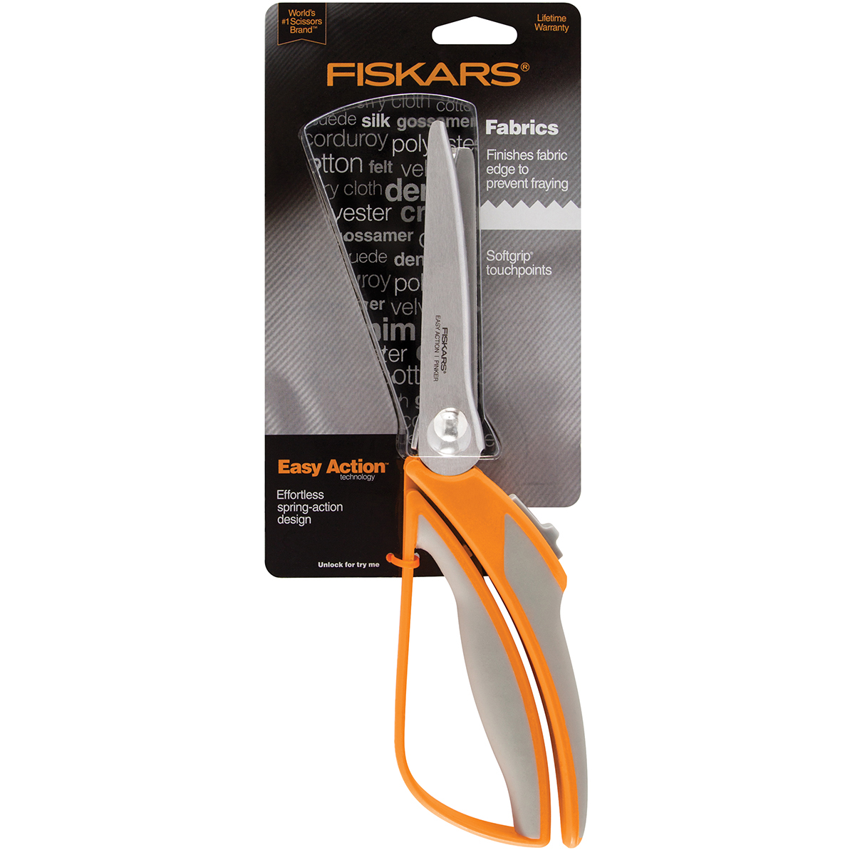 Fiskars Easy Action Pinking Shears, 10.5 Inch (1910001001) 20335049802