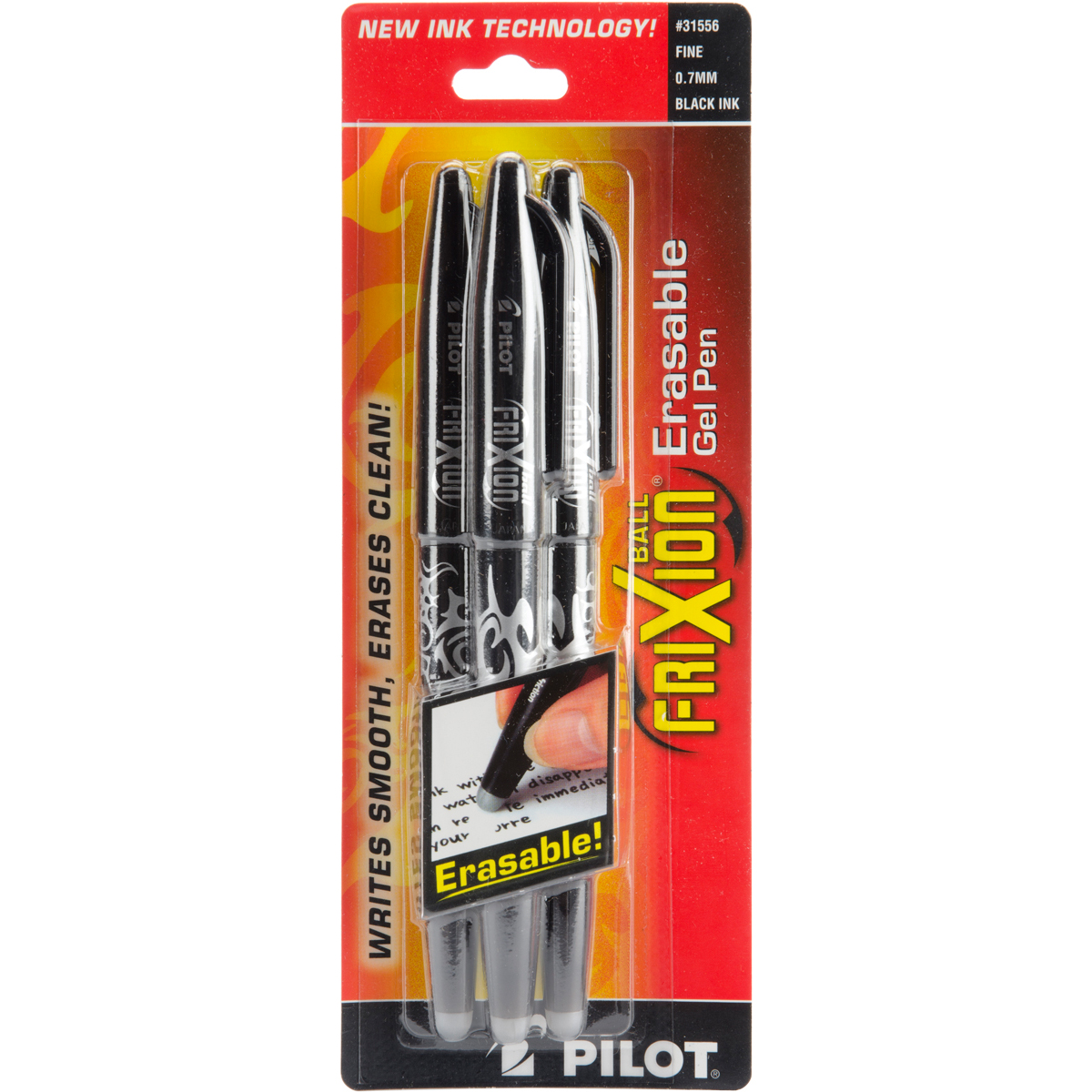 PILOT FriXion Ball Erasable & Refillable Gel Ink Stick Pens, Fine Point ...